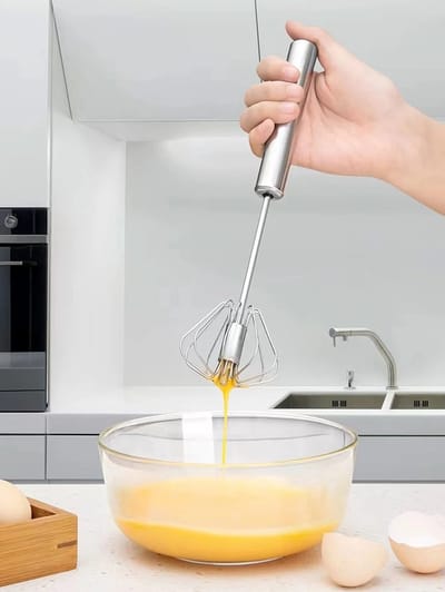HOME ONLINE® Mixer - Beslagklopper - Slagroomklopper- Roterende garde - semi- automatische roterende eierklopper- Staafmixer - Eierklopper