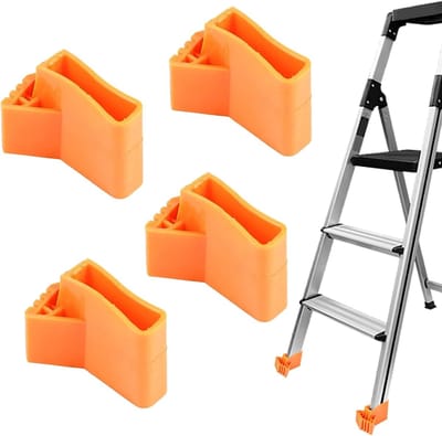 Laddervoeten Beschermers - Stabilisator Rubber - Voorkom Krassen - Antislip Structuur - 4 Stuks - Oranje