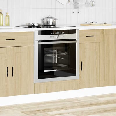 vidaXL - Ovenkast - "Porto" - bewerkt - hout - sonoma - eikenkleurig