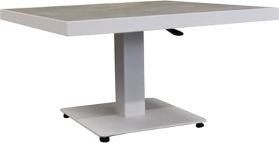 San Sebastian lounge dining tuintafel 90x90xH46-H71 cm in hoogte verstelbaar wit