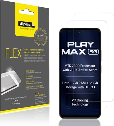 dipos – 2x Beschermfolie geschikt voor Lava Play Max | 3D Full Cover Screenprotector | 100% Passend