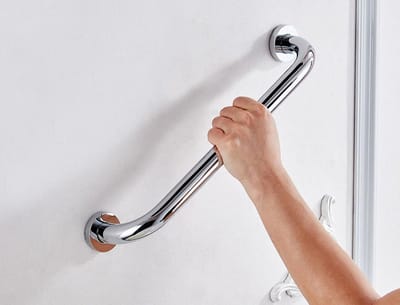 Veiligheidshandgreep Badkamer - Douche Handgreep - Veiligheid Ondersteuning - Massief Messing - 45 cm - Chroom