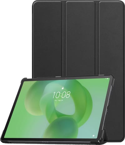Hoesje Geschikt voor Lenovo Idea Tab - Dun & Stevig - Trifold Bookcase - Hard Cover - Hardcover Book Case - Tablet Hoes - Zwart