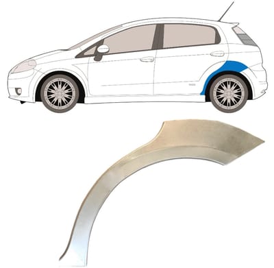 Reparatiepaneel achterspatbord voor Fiat Grande Punto Evo 2005- / Links