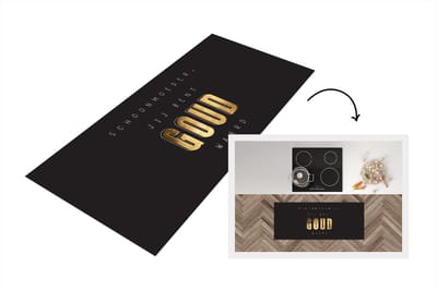 Keukenloper - Loper keuken - Jij bent goud waard - Moederdag - Schoonmoeder - Goud - Quotes - 120x50 cm - Keukenloper vinyl