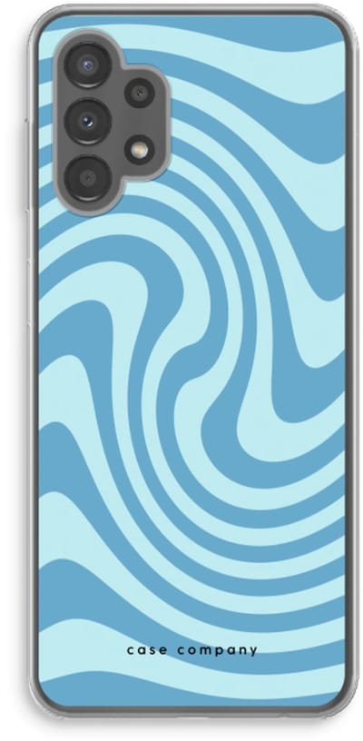Case Company® - Hoesje geschikt voor Samsung Galaxy A13 4G hoesje - Swirl Blauw - Soft Cover Telefoonhoesje - Bescherming aan alle Kanten en Schermrand