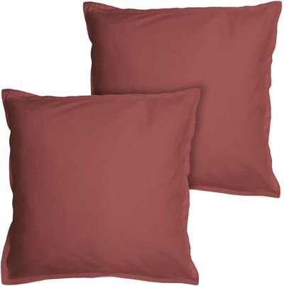 Matt & Rose Set Kussenslopen Wijnrood - 65 x 65 cm - Gewassen Katoen