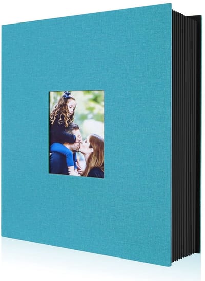 Dailygoods- Fotoalbum 10x15 400 Hoes - Linnen/Leer Omslag - PVC Binnenpagina's - Zuurvrij/Waterdicht - Verticale Foto's - Elegant en Duurzaam - Fotoboek