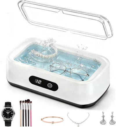 Ultrasone Reiniger - Brilreiniger Apparaat - Sieraden Reinigen - 49000Hz Trillingen - 650 ml - Wit