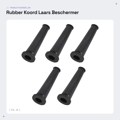 Dailygoods - Rubber Koord Laars Beschermer - Kabelbescherming - Voorkom slijtage - 67x8mm - Elektrische Boor Slijper - Perfect voor kabels - 5 stuks
