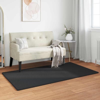 vidaXL - Antislip - vloerkleed - van - imitatie - konijnenbont - OLITE - Zwart