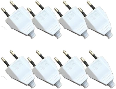 Flat Euro stekker set van 8 stuks, 220V, 2.5A, Europese stekker, los, ideaal voor apparaten en accessoires