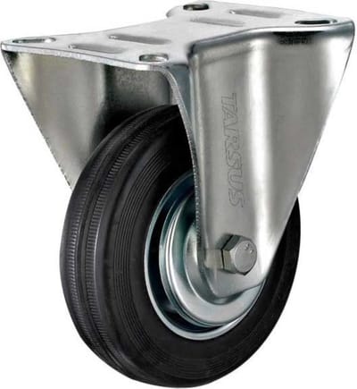 Tarsus Bokwiel - 125 mm - Stalen Velg - Massieve Rubberband - 80 kg Draagvermogen
