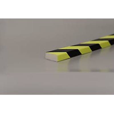 Oppervlaktebescherming type D, 5 m/rol, geel/zwart, fluorescerend (bij daglicht)