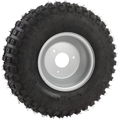 Pneu 16X87 avec Jante à 3 Trous 6PR Excellente Adhérence Routière 7 Pouces Pneu Roue pour Go Kart Golf VTT UTV