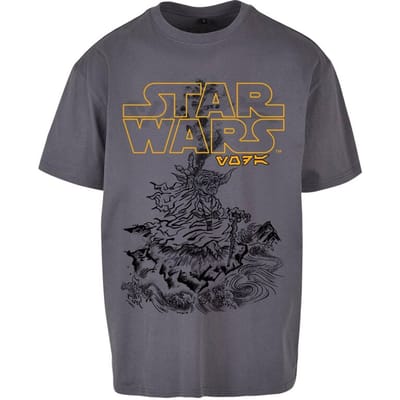 Star Wars - Disney Oversized T-shirt - Yoda - Japanese - M tot XXL - voor Mannen - donkergrijs