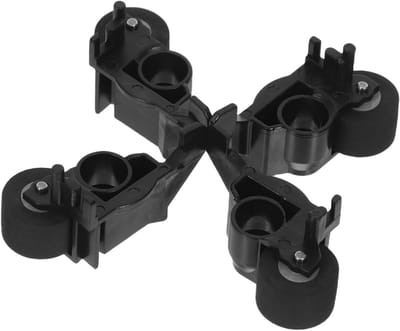 Cassette Aandrukrol - Pinch Roller Wiel - Tape Recorder Reparatie - Duurzaam Kunststof Materiaal - 3x1.5x1 cm - Zwart