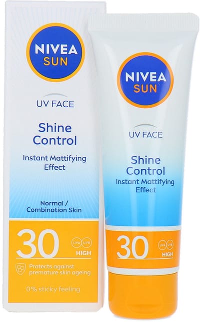 Nivea Sun UV Face Shine Control SPF 30 Zonnebrandcrème - 50 ml (voor normale en gecombineerde huid)