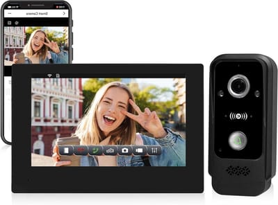 Video Intercom Systeem - Deur Intercom Wifi - Beveiliging Huis - RFID Ontgrendeling - 1080p - Zwart