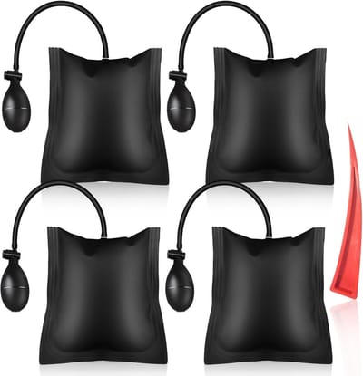 Cosensi - Air Cushion Lift - 4 Pack - Sterk en herbruikbaar - Zwart - Voor ramen en deuren - Ideaal voor installatie en auto-reparaties - Hoge kwal...