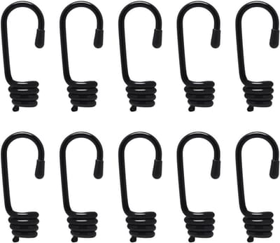 Dailygoody - Spiraalhaken - Metalen Haken - Kunststof Gecoat - Zwart