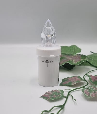 Led kaars - Minor - Wit (warm wit) - 2160 branduren - Inclusief batterij - Flikkerend vlam - Grafkaars