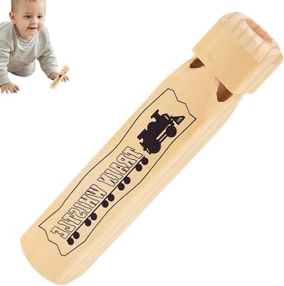Houten Treinfluit - Muziekaccessoire Geluid - Feestelijke Geluiden - Milieuvriendelijk Hout - 189 cm Lengte - Houtkleur