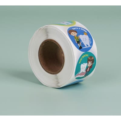 1 Rol Tanden Vorm Ronde Sticker Tandheelkundig Cadeau Beloning Geschikt Voor Tandarts Praktijk Cadeau Geschikt Voor Kinderen Label Decoratie Esthetische Decoratie Stickers white