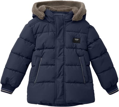 Gewatteerde lange parka met capuchon en fleecevoering voor kinderen s.Oliver