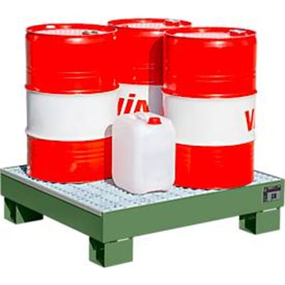 Lekbak AW60/2 M - 65 liter - L 900 x B 800 x H 220 mm - groen RAL 6011