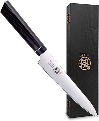 Professioneel 14cm Japans Groentemes, Handgemaakt Fruitmes met G10 Handvat en Cadeauverpakking, Perfect voor Koken en Snijden