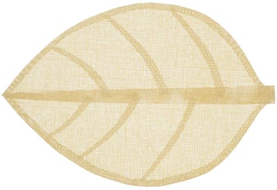 Secret de Gourmet Placemat Leaf - beige - ovaal - 50 x 33 cm - Decoratief - BBQ - Tropical