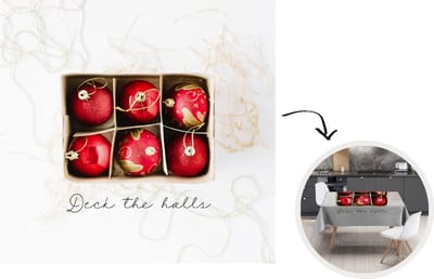 Kerst Tafelkleed - Kerstmis Decoratie - Tafellaken - Kerst - Rood - Goud - 180x180 cm - Kerstmis Versiering