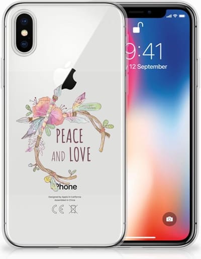 Apple iPhone X | Xs Telefoonhoesje met Naam Boho Text