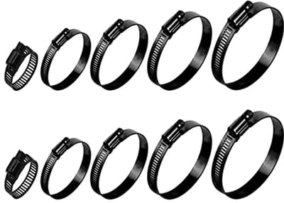 Verstelbare Roestvrij Stalen Slangklemmen Set - 10 Stuks 16-127 mm