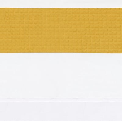 BINK Bedding Ledikantlaken Wafel (Pique) Oker 100 x 150 cm - laken voor ledikant - lakentje - babylaken - wafel - geel - okergeel - mosterdgeel