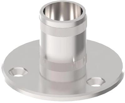 Sellon24® Roestvrij stalen vloerflens grondanker ronde buis Ø 42,4 mm balustrade palen V2A 1945.242