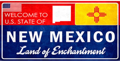 Signs-USA - Souvenir Kentekenplaat - metaal - New Mexico - 15 x 30 cm