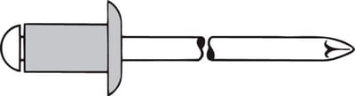 Gesipa 1454029 Standaard blindklinknagel - Platbolkop - Open - AL/ST - 4,0 x 14mm (500st)
