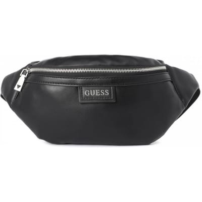 Guess, Scala, Kunstleer, Textiel Heuptasje, HMESCAP1230, Zwart, 21,3 x 15 x 7,5 cm, Voor Mannen