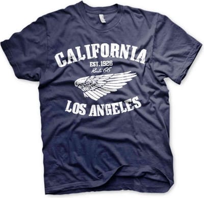 Route 66 Heren Tshirt -S- California Blauw