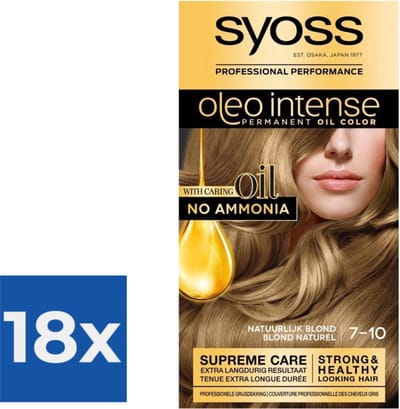 Syoss Oleo Intense - Haarverf - 7-10 - Natuurlijk Blond - 115ml x 18