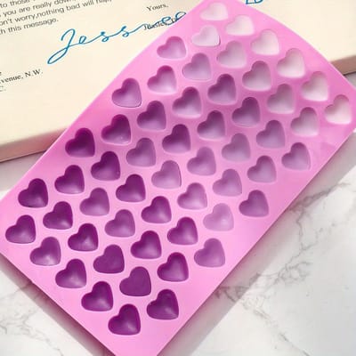Moule à bougie en silicone en forme de cœur, 55 compartiments, kit de fabrication de bougies pour la Saint-Valentin, moule à gâteau au chocolat, cadeaux de fête