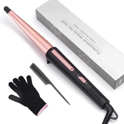 SnelShoppen - Professionele Conische Krultang 25 mm - Keramische Krultang voor Zachte Golven en Krullen - Snel Opwarmen - Inclusief Handschoenen - Per
