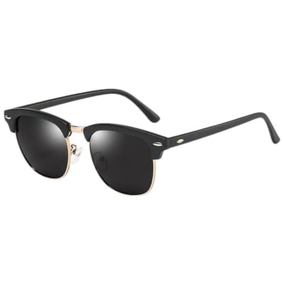 Fako Fashion - Club Style Zonnebril - Polariserend - Polarized - Dames - Heren - Mat Zwart/Goud