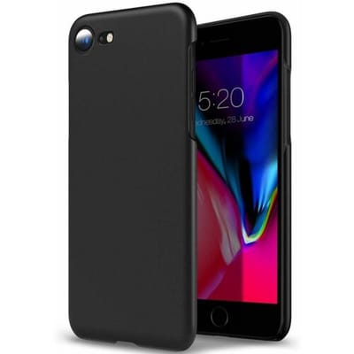 ShieldCase Ultra thin case geschikt voor iPhone 7 / 8 - zwart - Stijlvolle en Dunne Cover - Slank en Lichtgewicht Hoesje - Flexibele en Slanke Case - Lichtgewicht Telefoonhoes