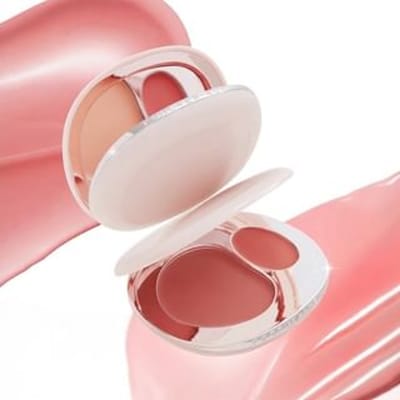 FOREVER KEY - Two-tone Blush Cream - 6 Colors #N02 Sweet Apricot - 5.5g + 1.5g