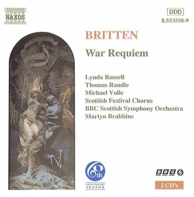 Lynda Russell, Thomas Randle, Michael Volle, Scottish Festival Chorus Of The Edinburgh Festival, BBC Scottish Symphony Orchestra, Martyn Brabbins - Britten: War Requiem (2 CD)