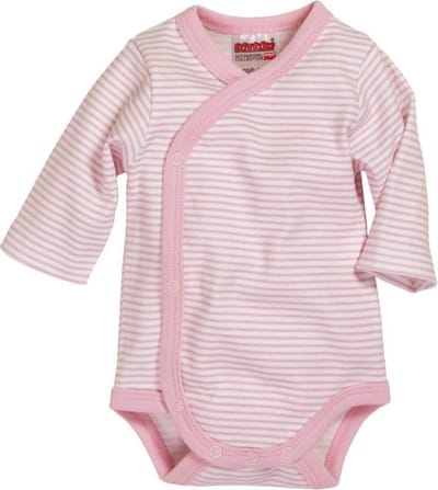 Playshoes Schnizler overslagromper lange mouwen streep roze