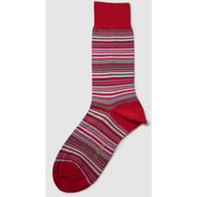 FALKE Microblock gedessineerd katoen sokken heren rood - maat 41-42